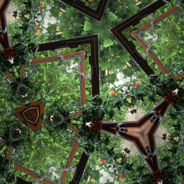 The view from my kitchen window, using a Kaleidoscope app.